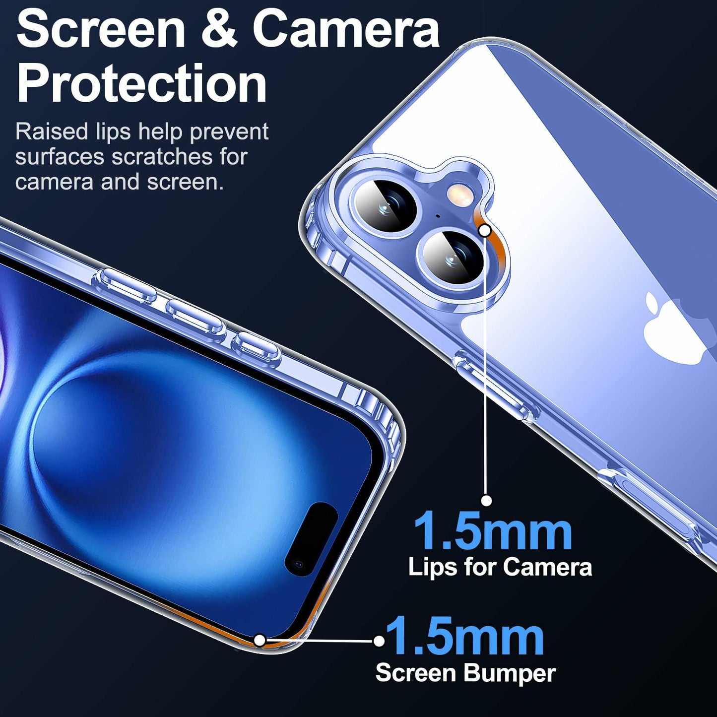 MOZOTER iPhone 16 Plus Case Clear Slim Shockproof Anti-Yellowing 6.7 inch