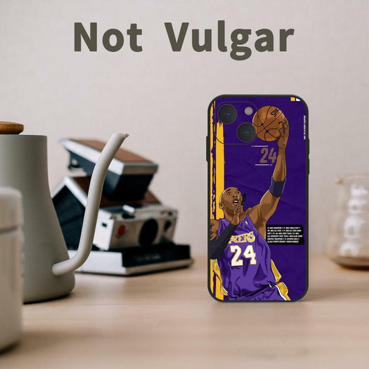 Basketball Star iPhone 14 Case Soft Silicone Shockproof Sports Pattern