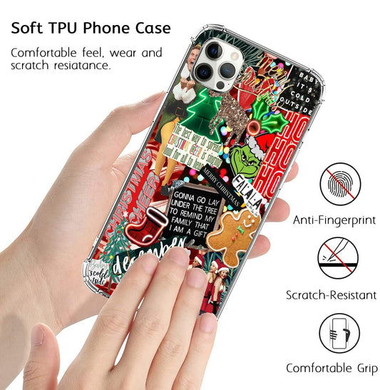 Fisgerod iPhone 15 Pro Max Winter Collage Christmas TPU Bumper Case