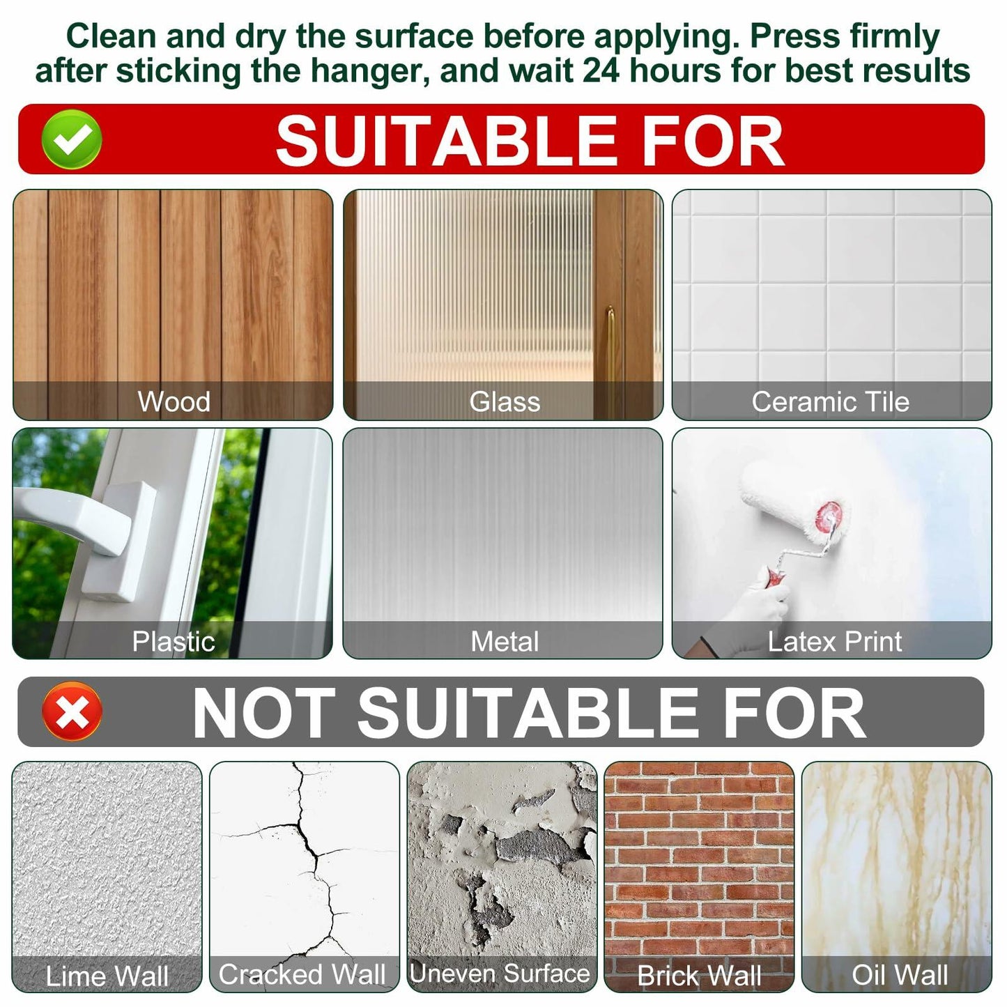 Ziolam 30 PCS Christmas Garland Hangers Adhesive Straps Reusable Stretchable