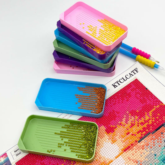 KTCLCATF 7PCS Diamond Art Tools Kit Green - Diamond Trays & Glue Accessory