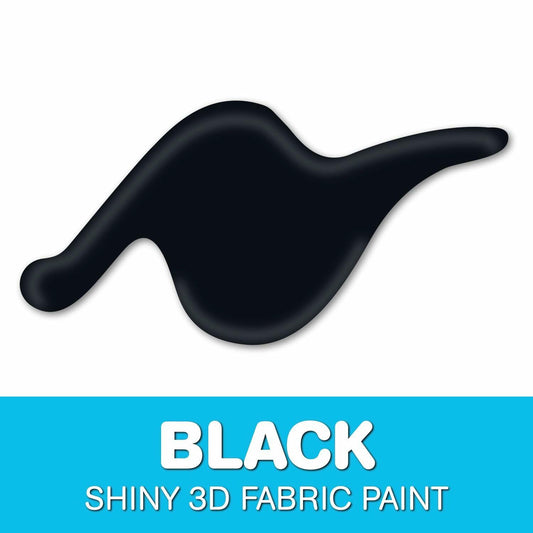 Scribbles 1oz 3D Fabric Paint Shiny Black - Dimensional, Permanent