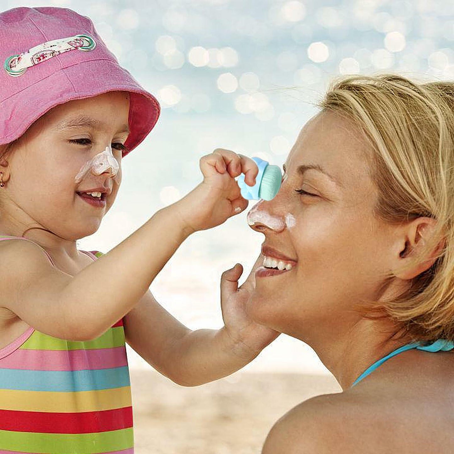 3 Pack Sunscreen Applicator Brushes for Kids with Protective Caps - New