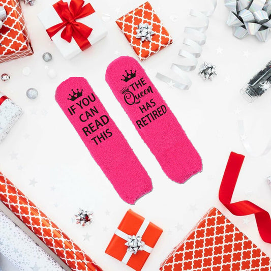 Huahui Women's Retirement Socks Queen Gift One Size