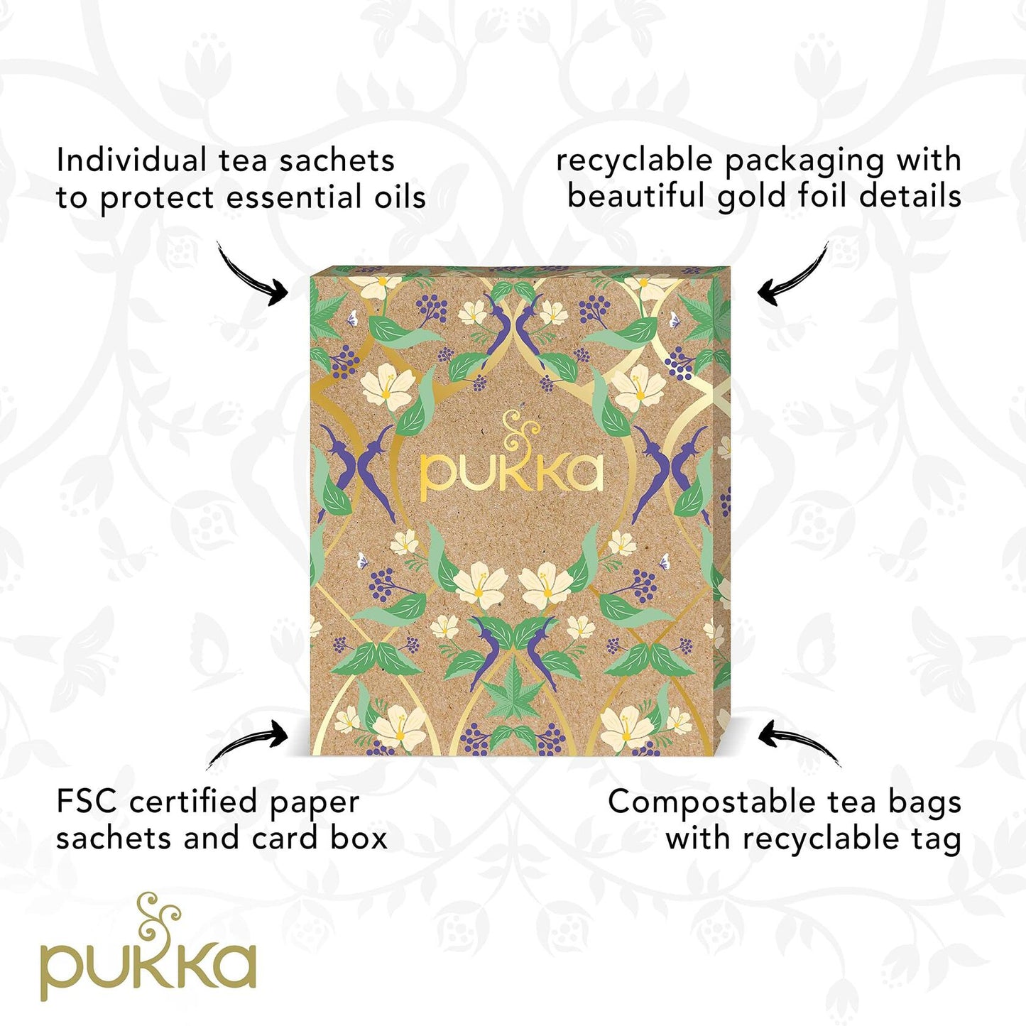 Best Before 06/2026 Pukka Organic Relax Herbal Tea Caffeine Free 45 Bags New