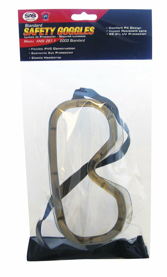 SAS Safety 5101 Standard Goggles Clear Lens Single or 3PC Pack