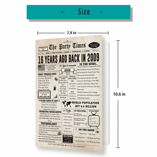 Sweet 16th Birthday Card - Funny Humor, New 16th Birthday Gift for Girls Boys