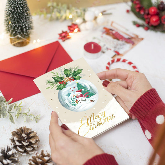 STYPOP Boxed Christmas Cards 24-Pack 4x6" Blank Inside Assorted Designs