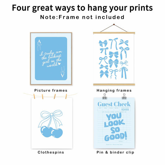 okaxscm Coastal Cowgirl Wall Art Set 4x 8x10 Unframed Posters Dorm Decor