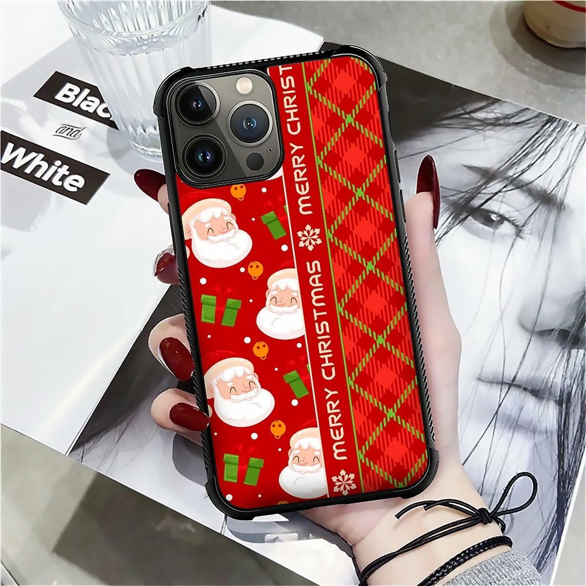 ZHEGAILIAN iPhone 15 Pro Max Case Military-Grade Shockproof Santa Claus