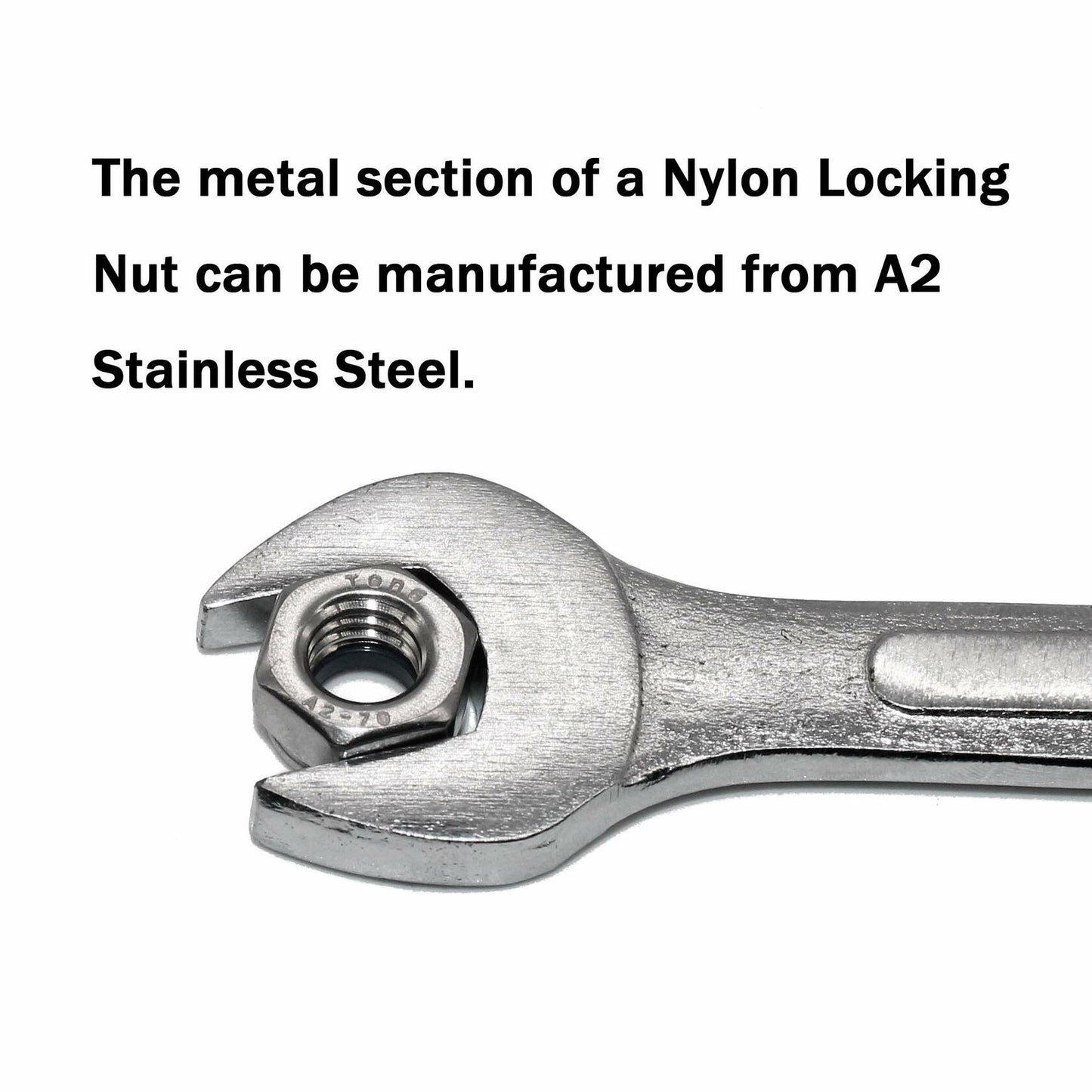 Fullerkreg 50Pcs 1/4-20 Nylon Insert Hex Lock Nuts Stainless Steel Plain