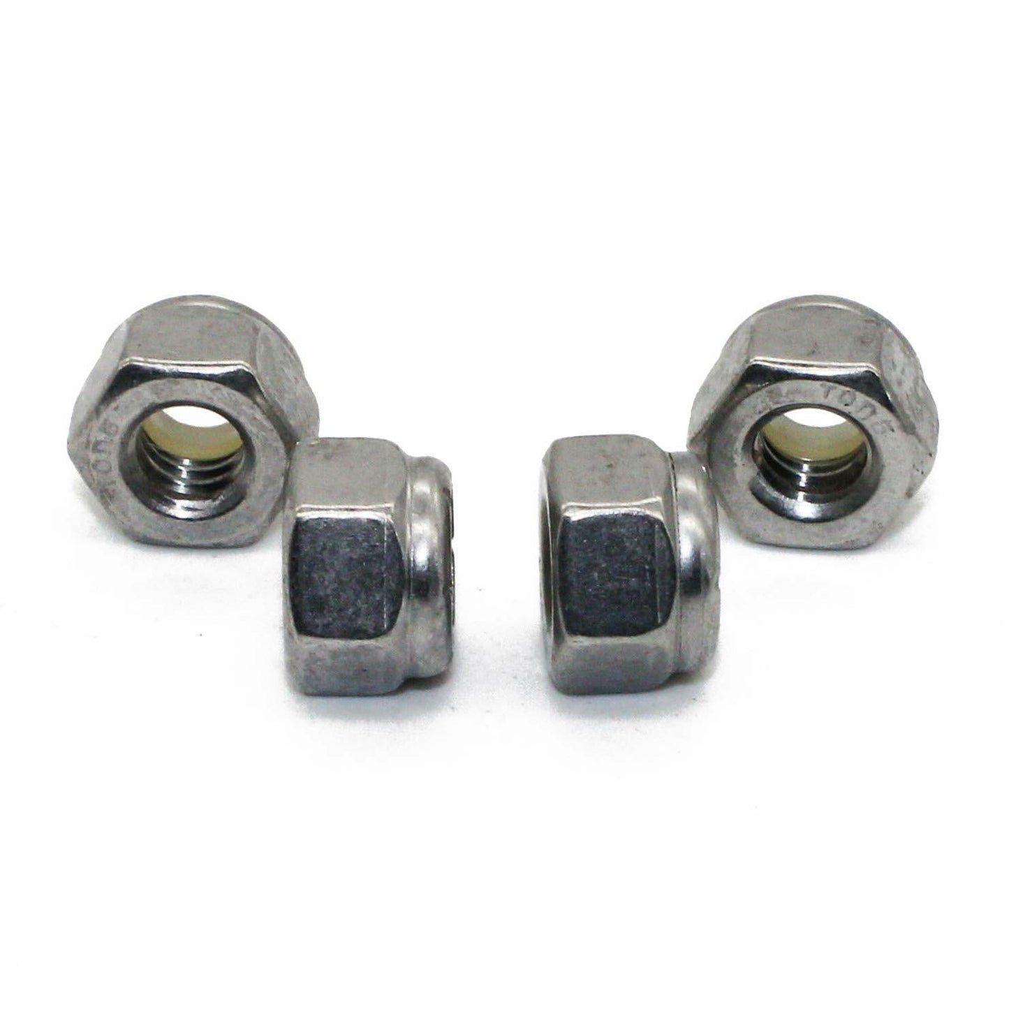 Fullerkreg 50Pcs 1/4-20 Nylon Insert Hex Lock Nuts Stainless Steel Plain