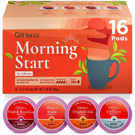 BestBy06/26 Gya Tea Co Morning Start Tea Gift Set 16ct Assorted Tea Pods