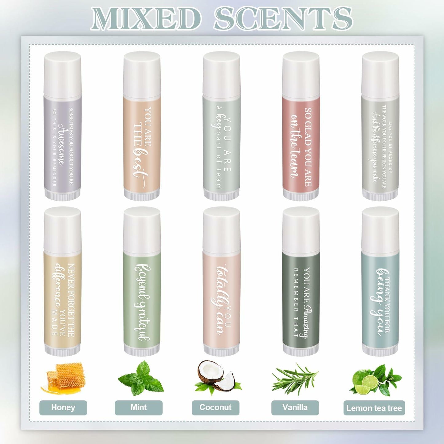 Dansib Lip Balm 100 Sets Bulk Employee Appreciation Gifts Moisturizing