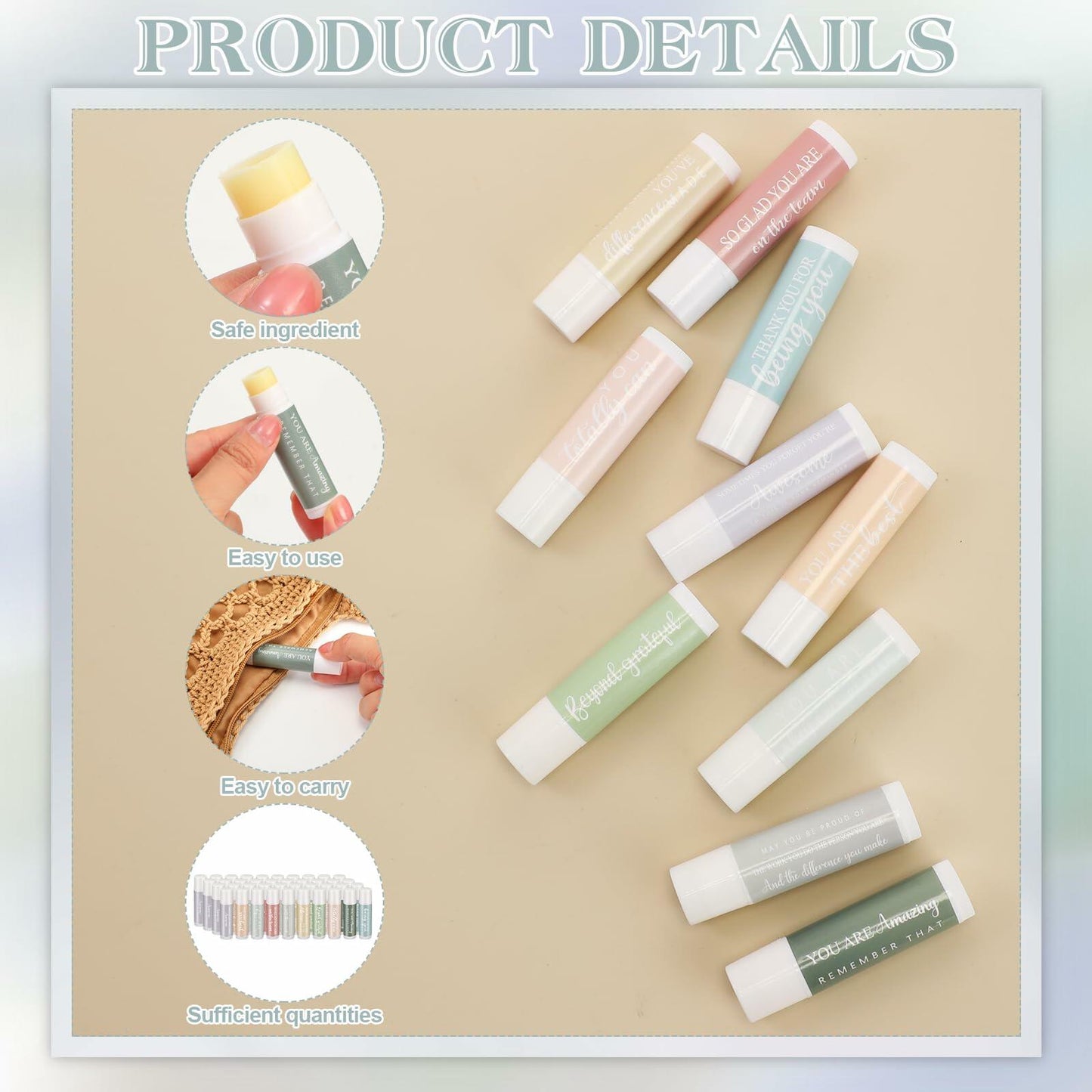 Dansib Lip Balm 100 Sets Bulk Employee Appreciation Gifts Moisturizing