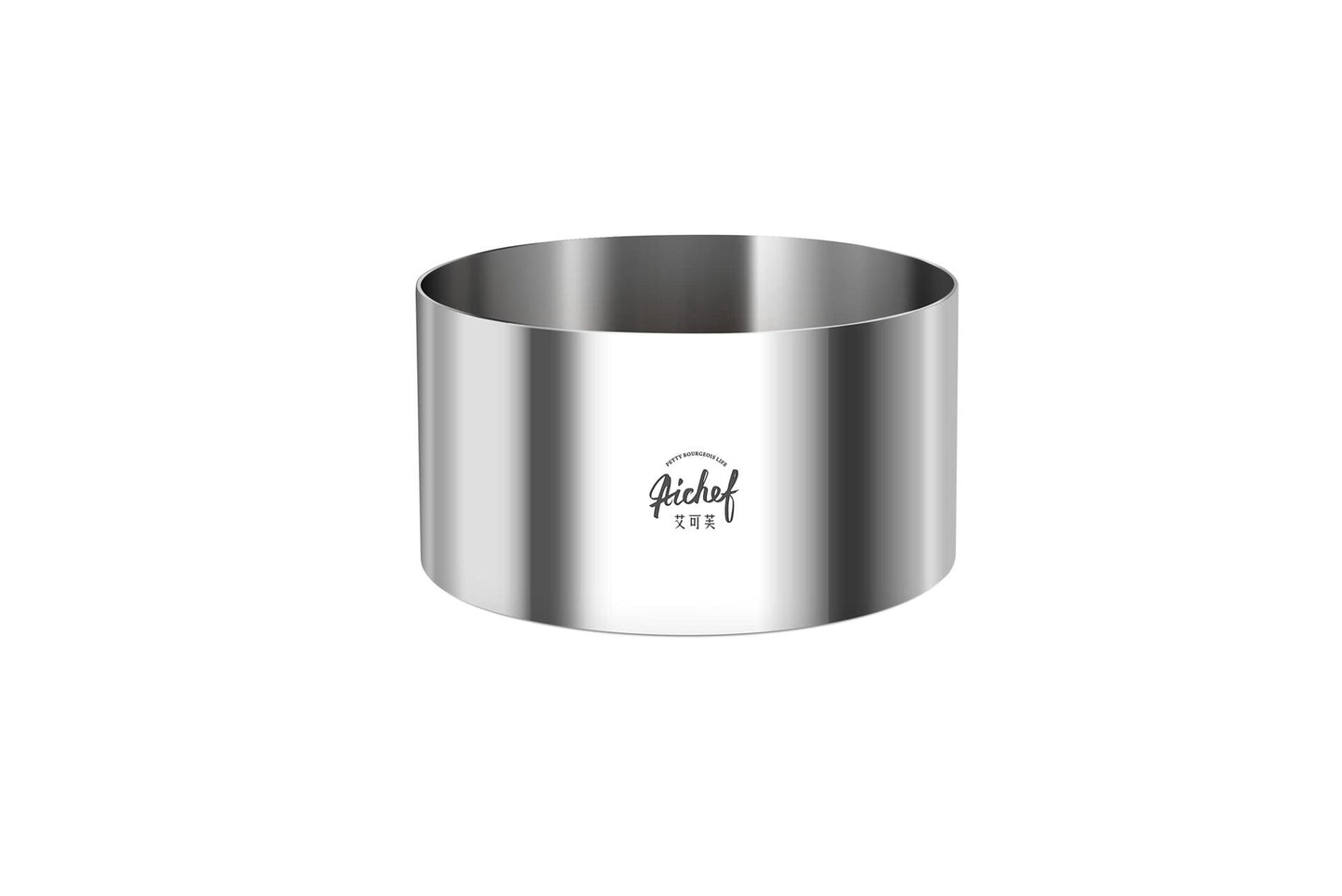 304 Stainless Steel Mousse Cake Ring 6 x 3.15 inch Mirror Finish Seamless