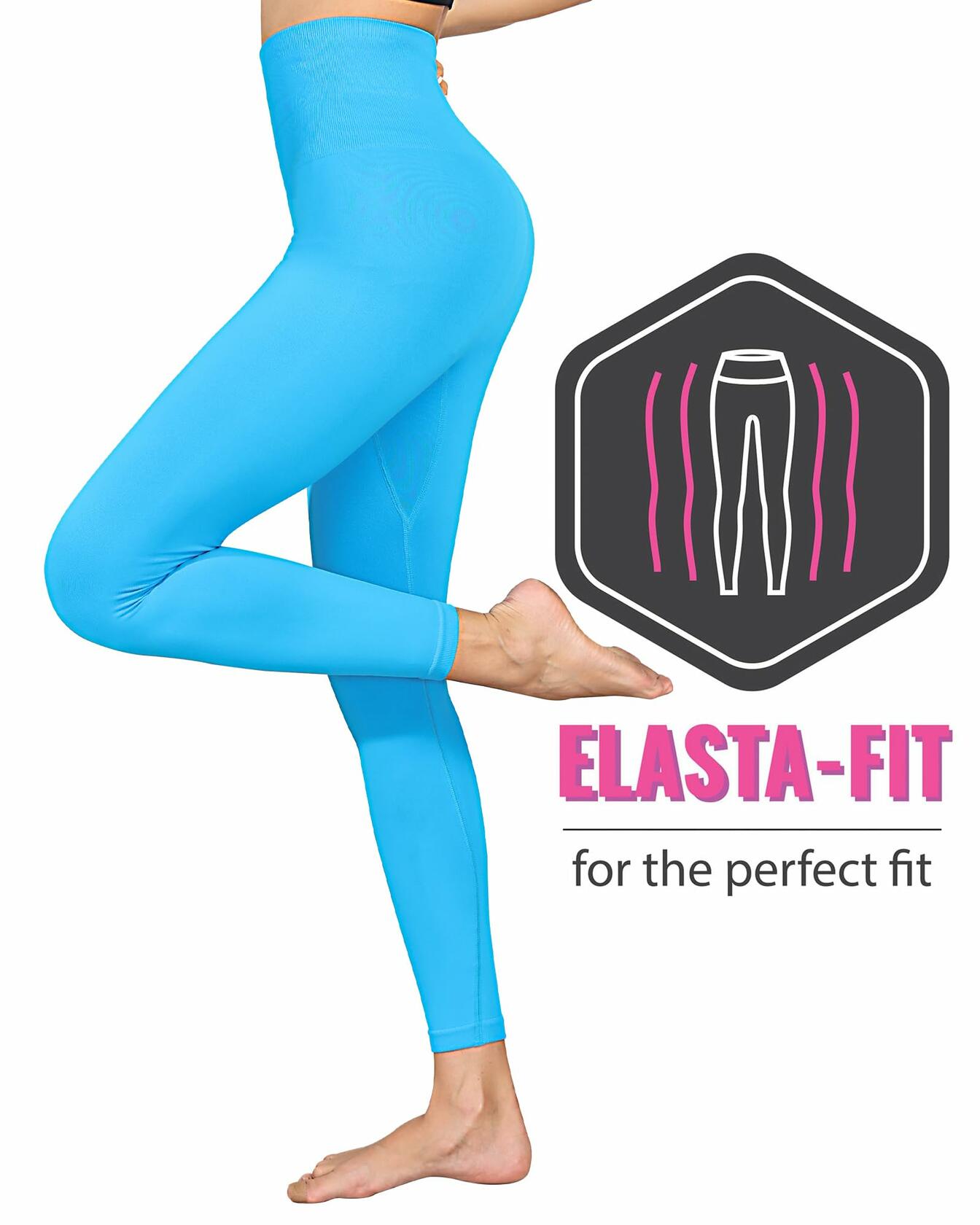Homma High Waist Compression Yoga Pants Tummy Control Postpartum M Ocean Blue