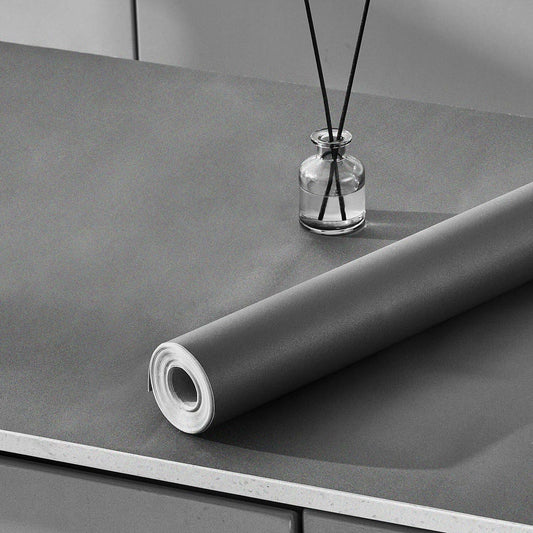 LONGYONG Black Peel and Stick Wallpaper 17.7x197in Waterproof Removable