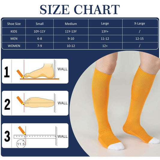 Sunew Boys Sports Socks Small 3 Pairs Knee High Moisture Wicking Athletic