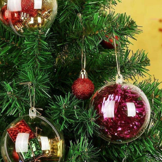 7Queen 2PCS 160mm Clear Extra Large Shatterproof Ball Ornaments DIY