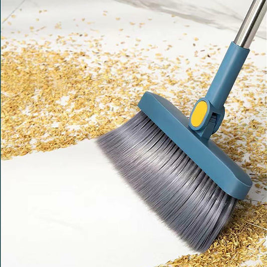 REXWOD Broom & Dustpan Set Blue Home Office Cleaning Kit Combo