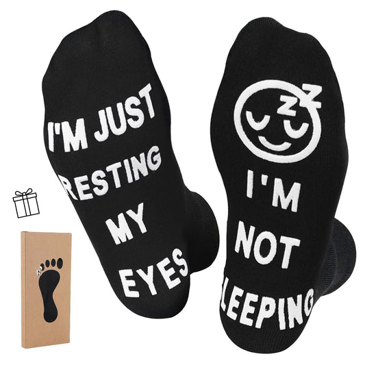 ZXGXLAW Birthday Gifts for Dad Men Im Not Sleeping Funny Socks 1 Pair