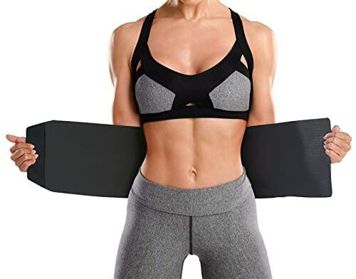Bracoo Waist Trimmer Wrap SE22 Black Sweat Sauna Belly Belt Men & Women