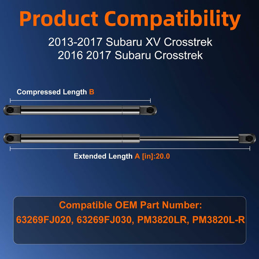 Euplokeer 2pcs Liftgate Lift Support 63269FJ030 for Subaru Crosstrek 2016-17