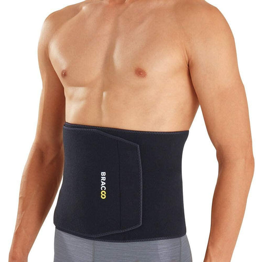 Bracoo Waist Trimmer Wrap SE22 Black Sweat Sauna Belly Belt Men & Women