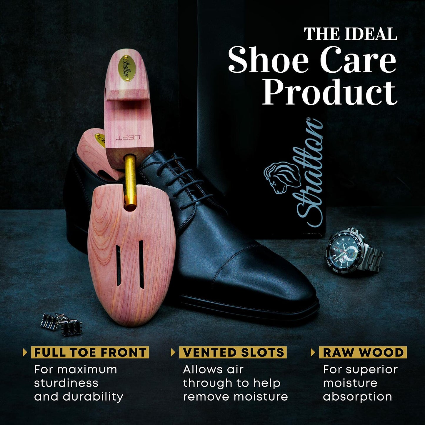 Stratton Cedar Shoe Tree Medium Fits Sizes 9-10 1-Pack USA