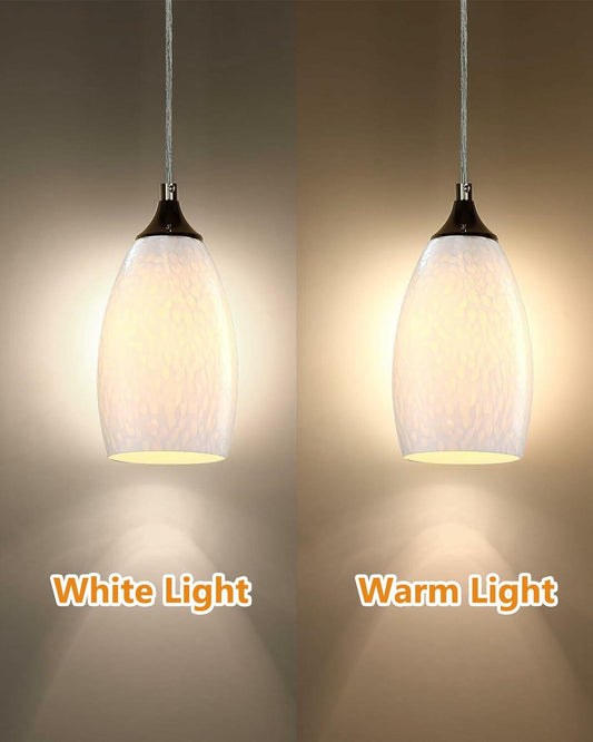 CJY CHENJINYAN 4.65" Oval Off White Glass Lamp Shade 1 Pack