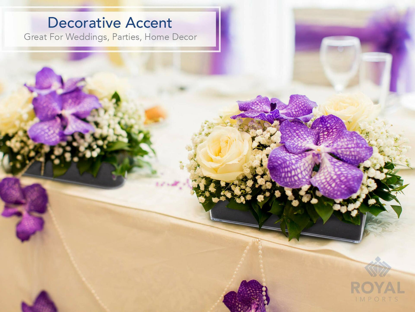 Royal Imports Acrylic Oval Flower Vase 4x12 Clear Non-Breakable Plastic