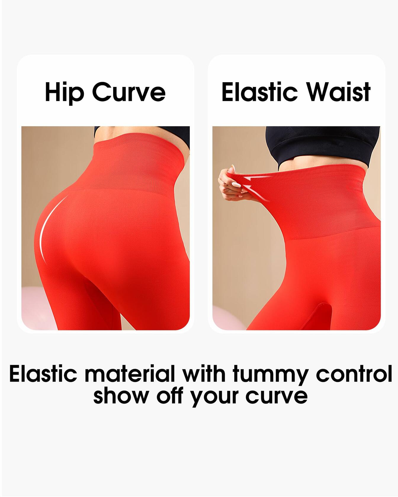 Homma High Waist Compression Leggings Red M Tummy Control Workout New