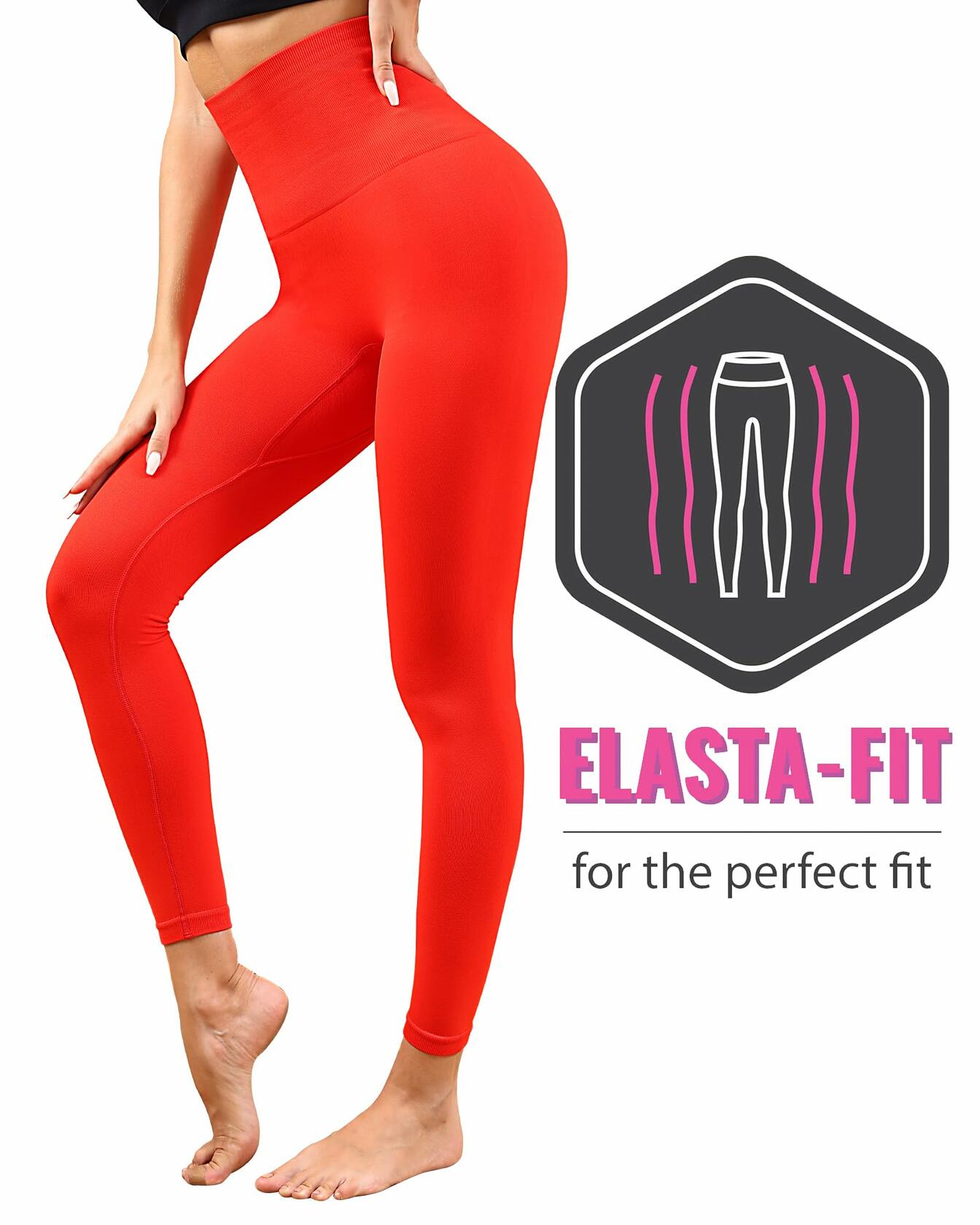 Homma High Waist Compression Leggings Red M Tummy Control Workout New