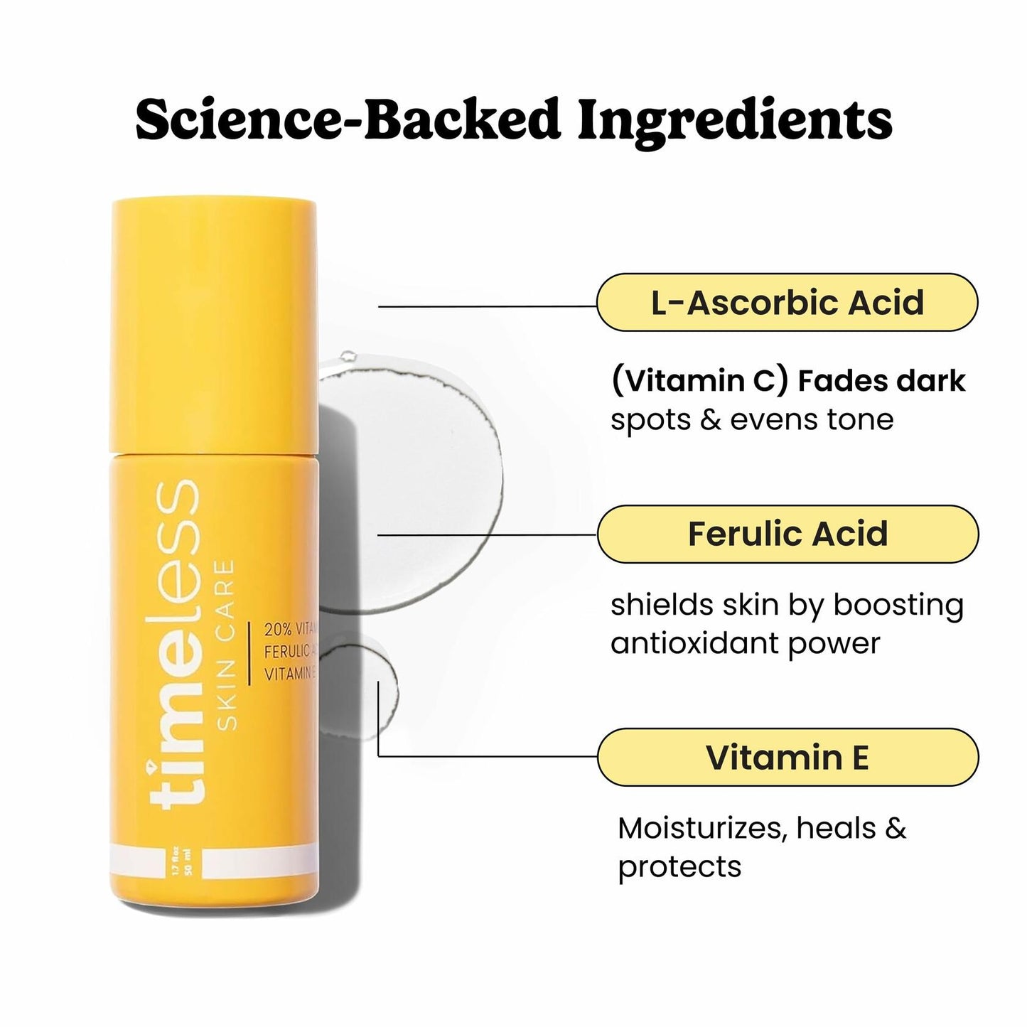 Timeless Skin Care Vitamin C Serum 20% C + E + Ferulic Acid 1.7oz