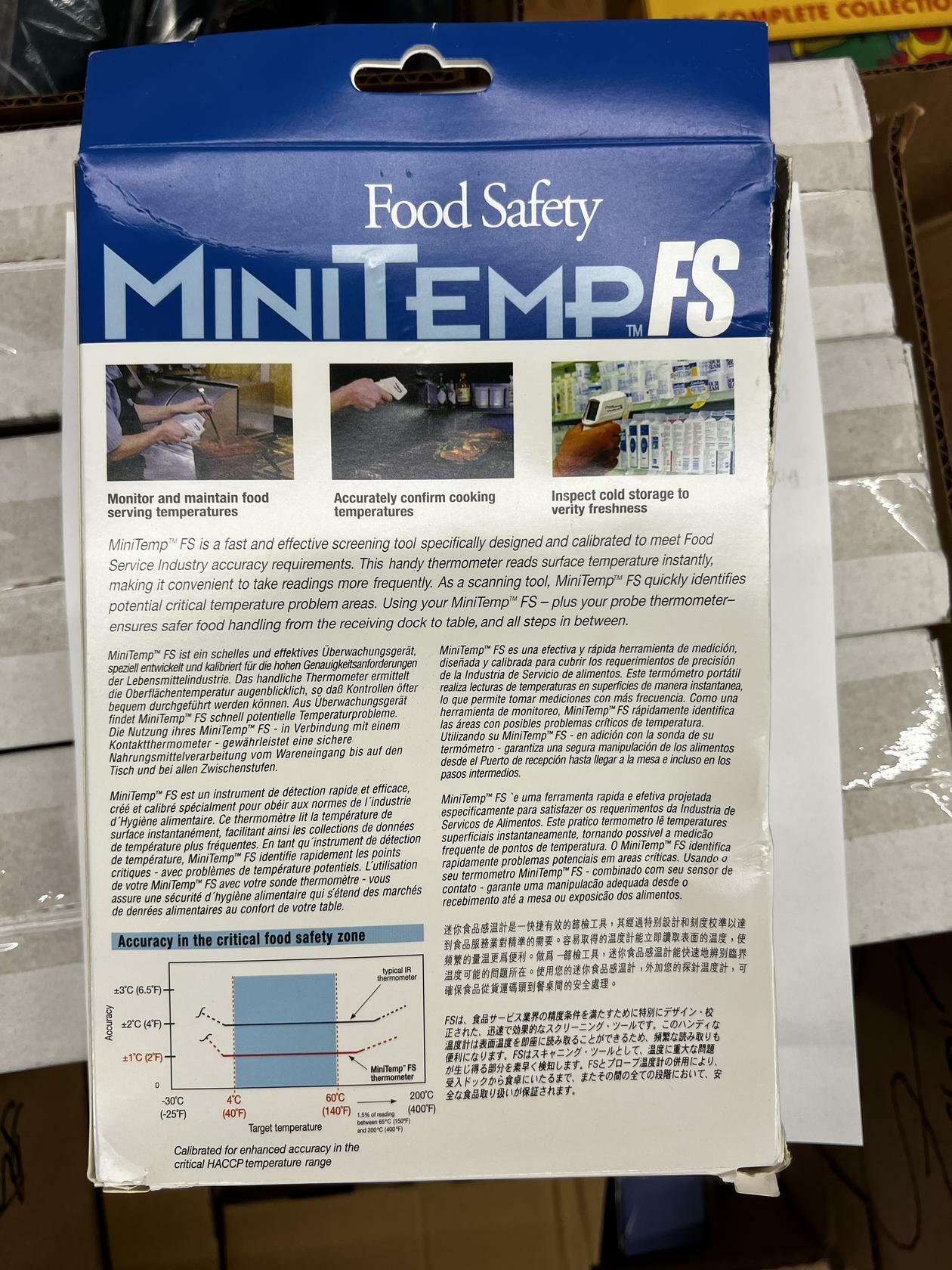 Raytek MiniTemp FS Infrared Food Thermometer Noncontact -25F to 400F