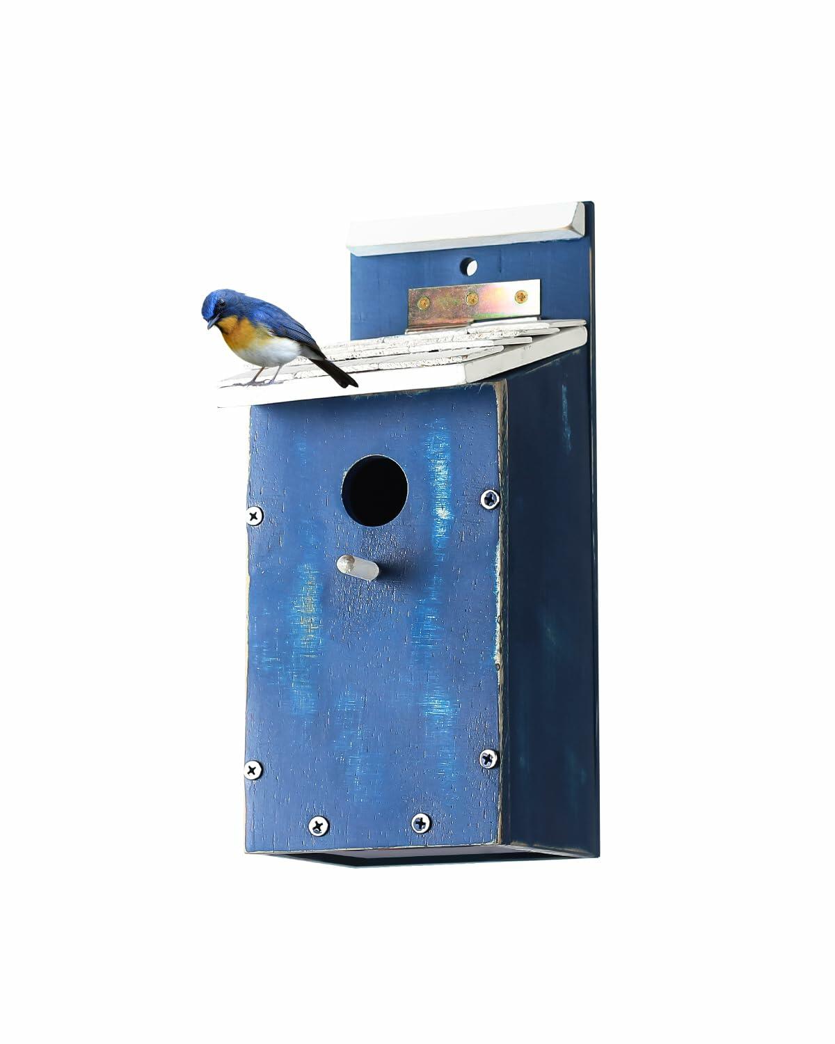 American Sky Bluebird House Oak Shingles Roof UV Resistant Outdoor