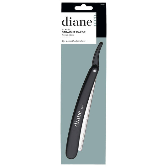 Diane D210 Black Straight Razor Plastic Handle - Single Razor New