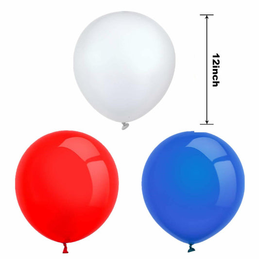 30PCS Red White Blue Latex Balloons 12IN 4th of July Party Decoration