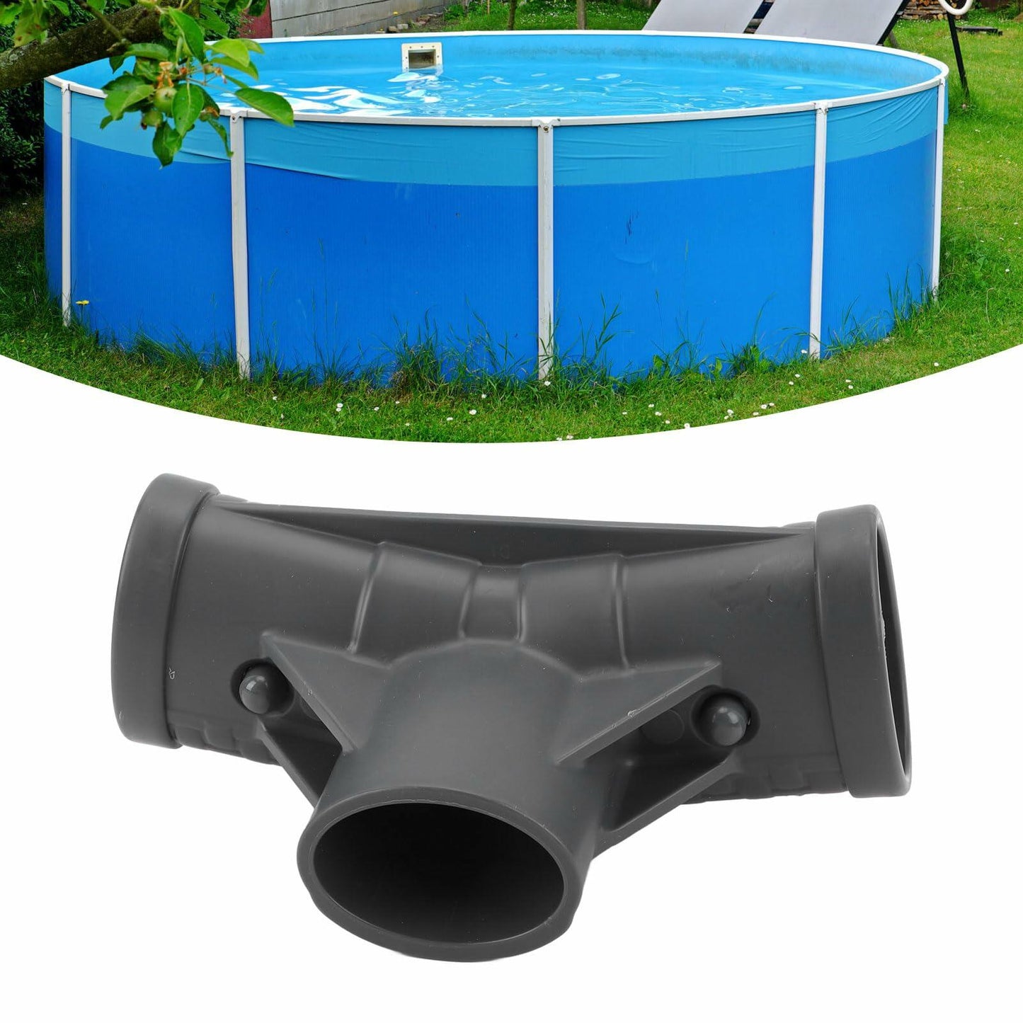 Pomya Pool T Connector Plastic Oval Replacement Joint Heavy Duty Secure Fit