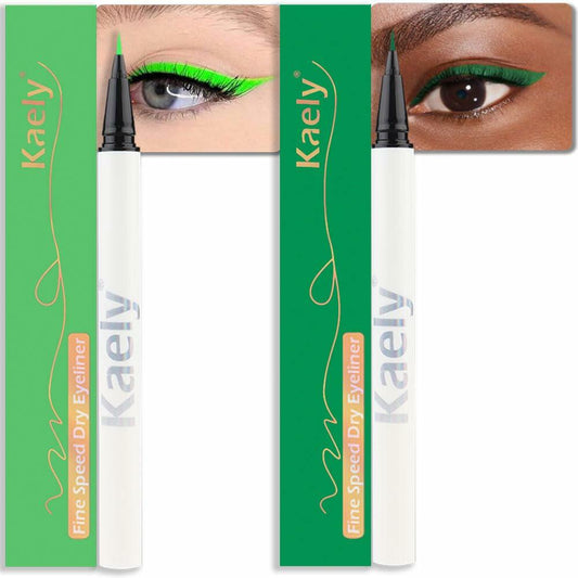evpct 2Pc Waterproof Liquid Eyeliner Set Dark Green Long Lasting - New
