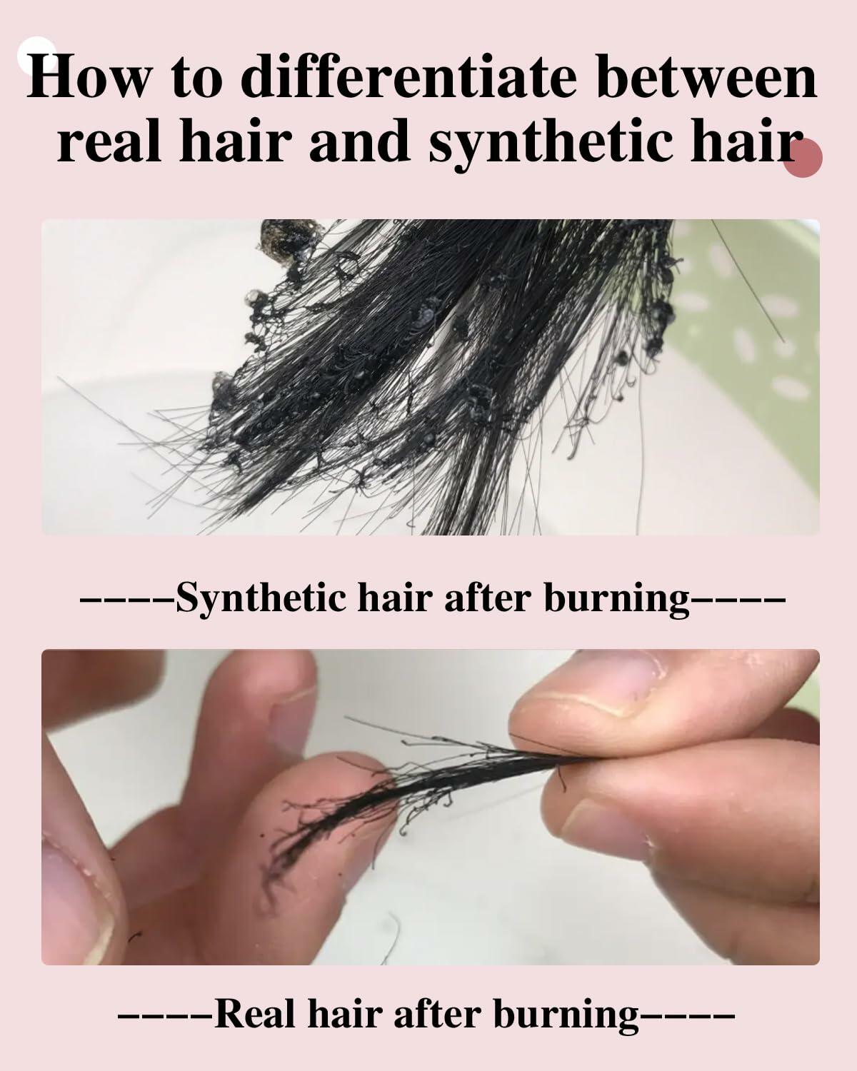 Axceroh Bangs Clip-in Fringe Extension Black Brown Wispy Real Human Hair