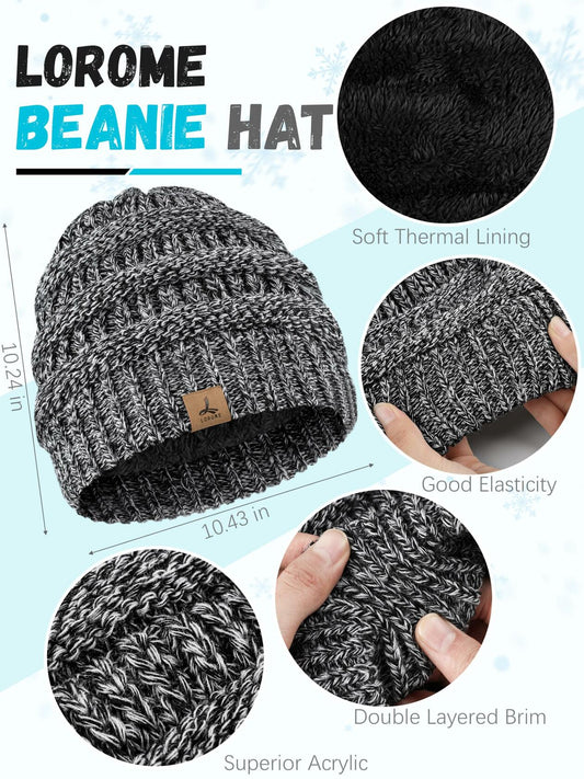 Warm Fleece Hat, Gloves & Scarf Set - Touchscreen Compatible, Unisex 3PCS