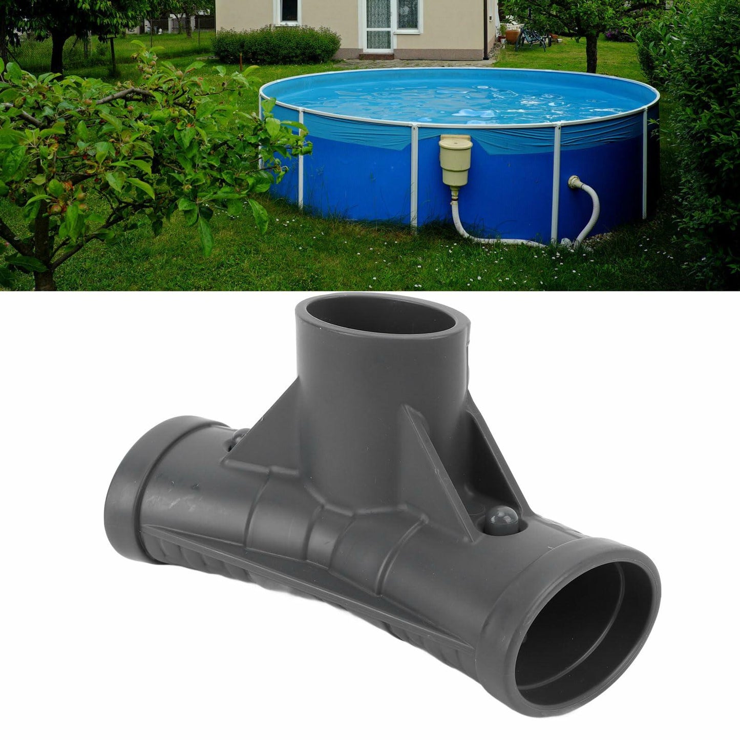 Pomya Pool T Connector Plastic Oval Replacement Joint Heavy Duty Secure Fit