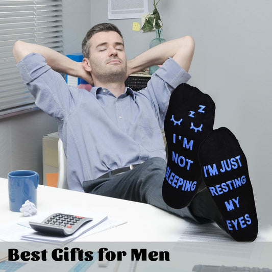 ZXGXLAW Men's Socks for Dad Grandpa Funny Gift Casual Crew Socks 1 Pair