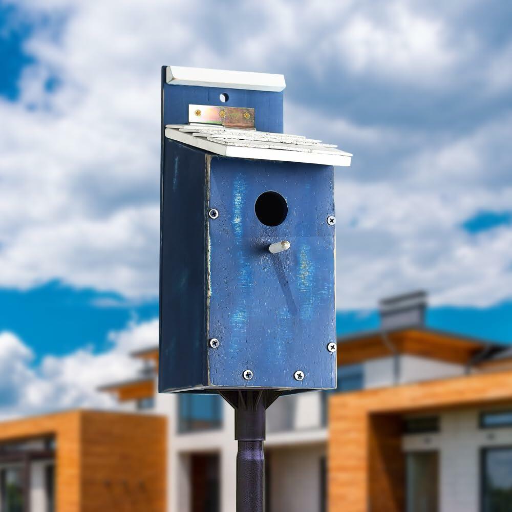 American Sky Bluebird House Oak Shingles Roof UV Resistant Outdoor