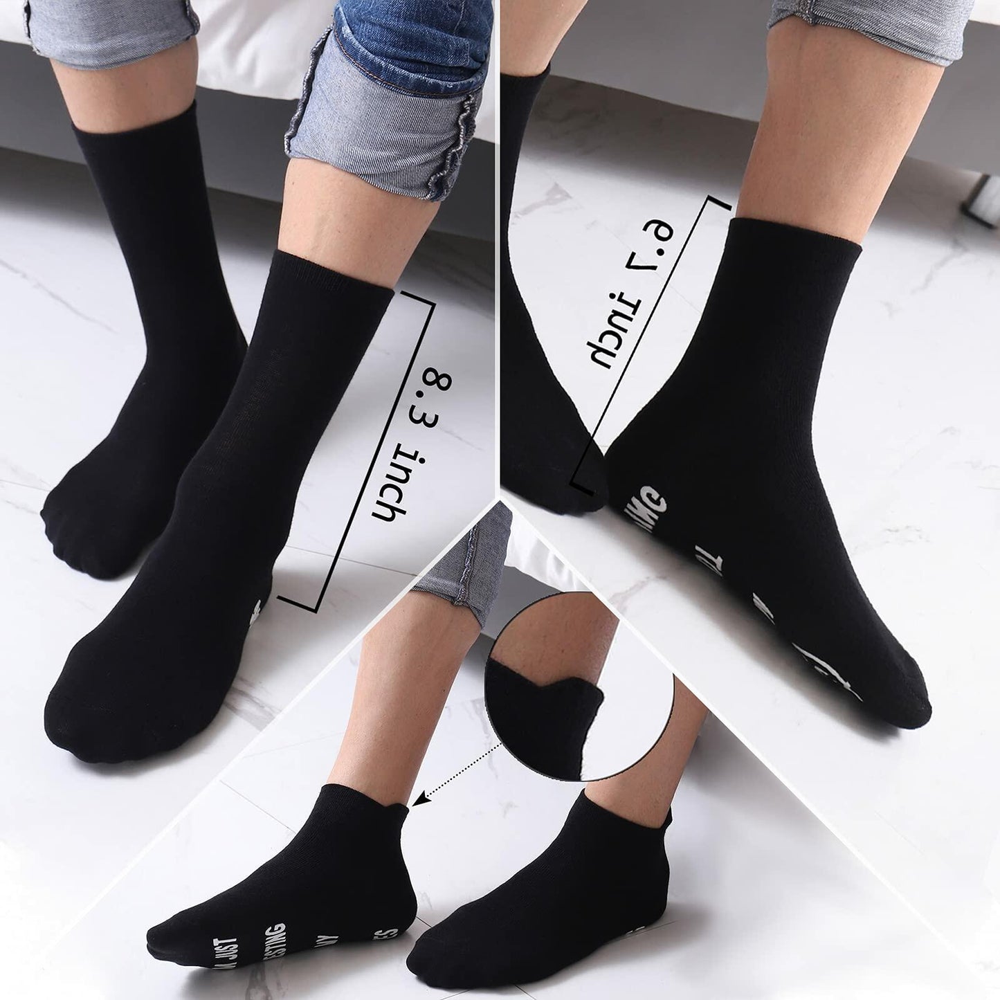 ZXGXLAW Men's Socks for Dad Grandpa Funny Gift Casual Crew Socks 1 Pair