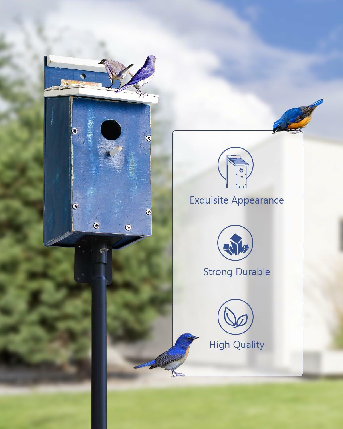 American Sky Bluebird House Oak Shingles Roof UV Resistant Outdoor