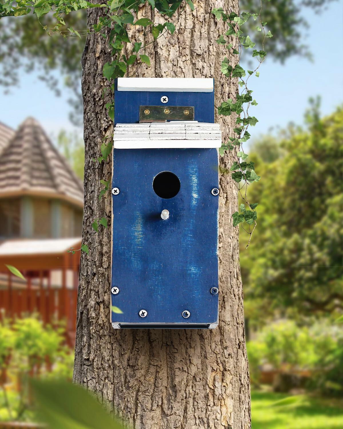 American Sky Bluebird House Oak Shingles Roof UV Resistant Outdoor