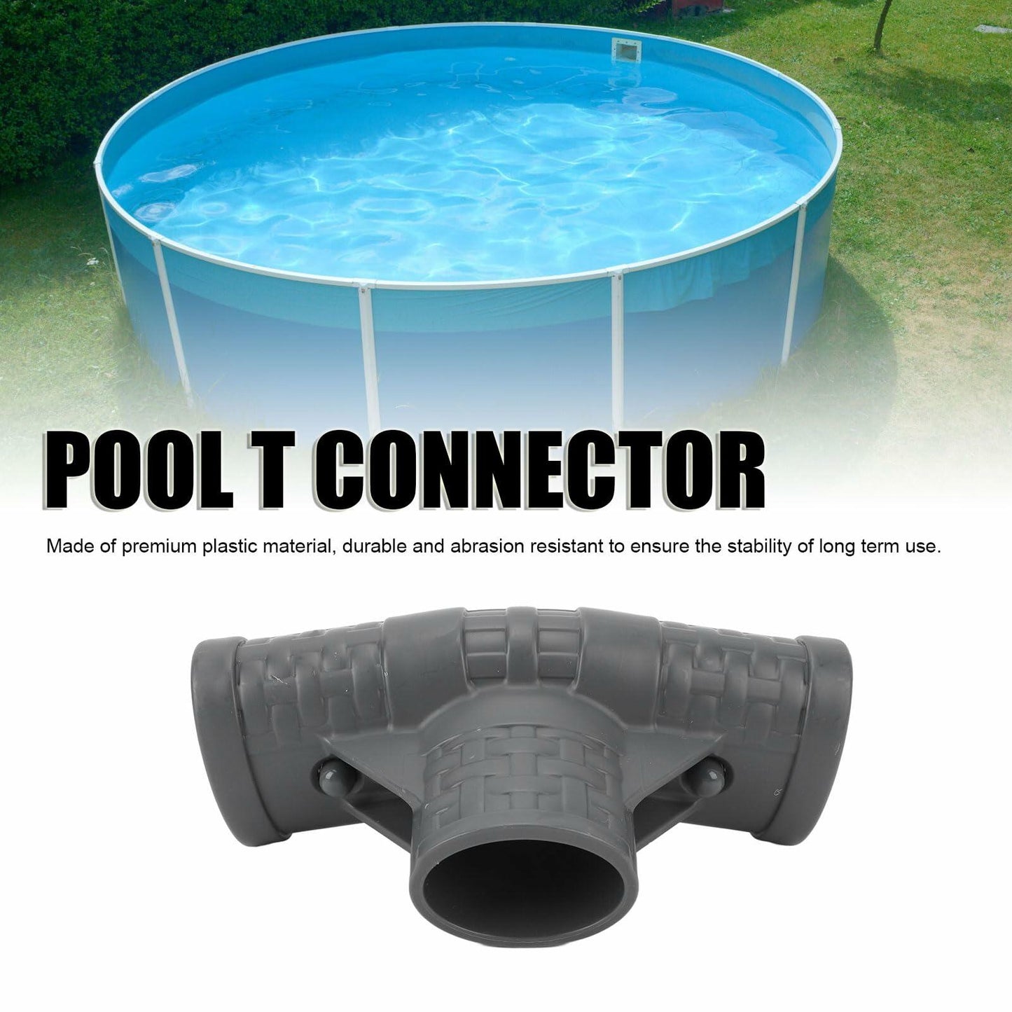 Pomya Pool T Connector Plastic Oval Replacement Joint Heavy Duty Secure Fit